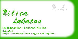 milica lakatos business card
